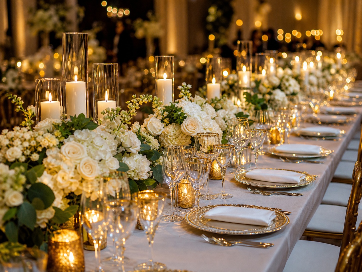 Gala dinner setting